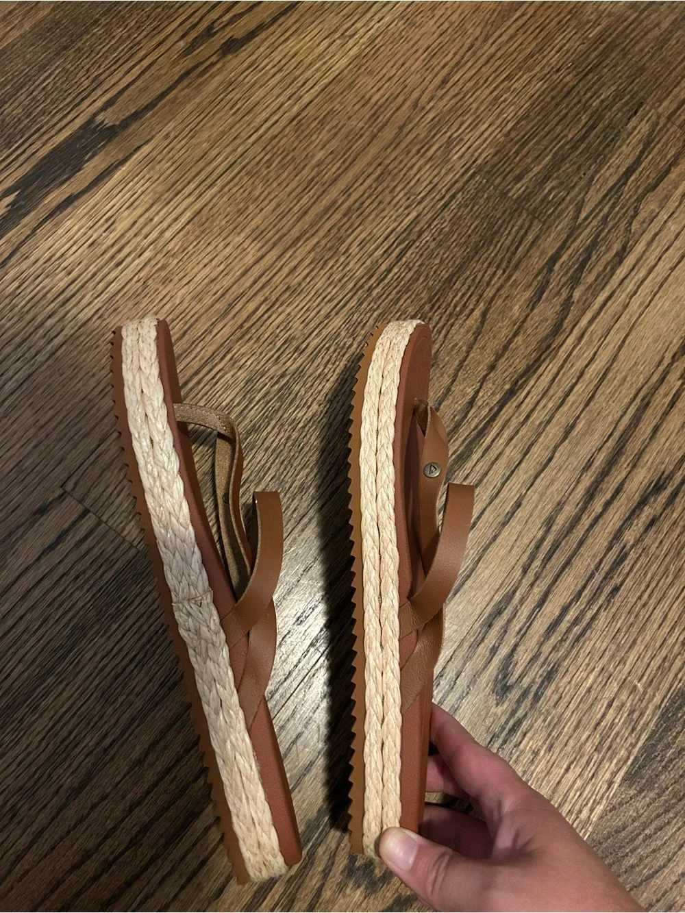 Reef Brown Espadrille Platform Thong Sandals - Picture 5 of 7